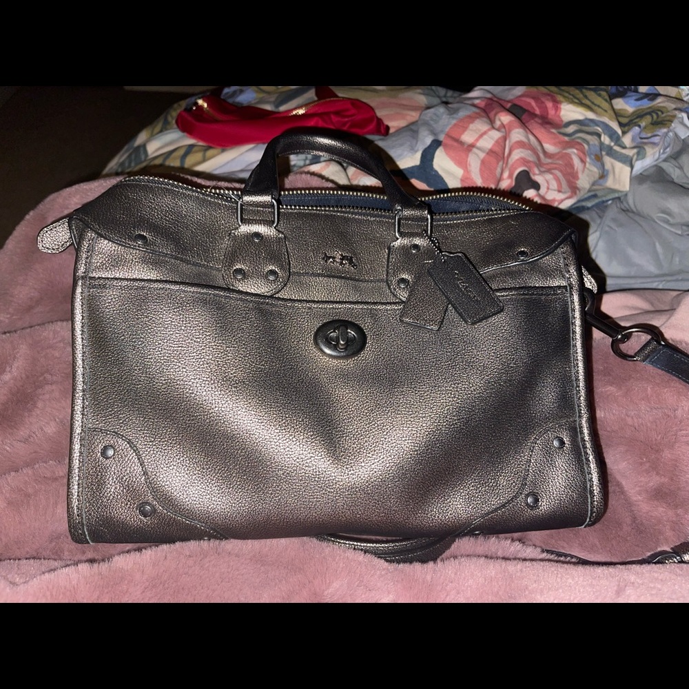 Coach Metallic Satchel